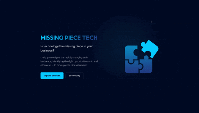 Missing Piece Tech demo