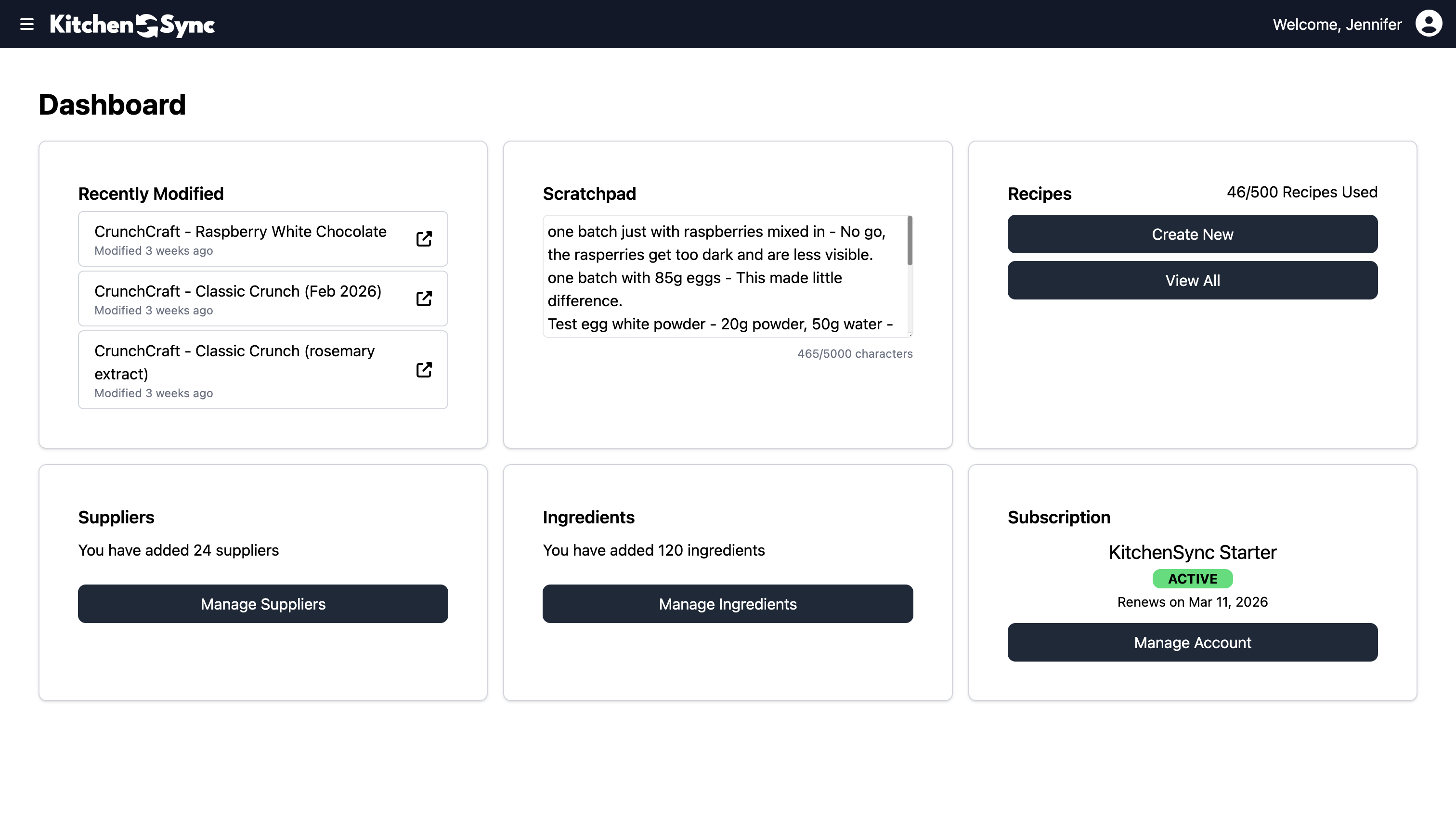 KitchenSync screenshot