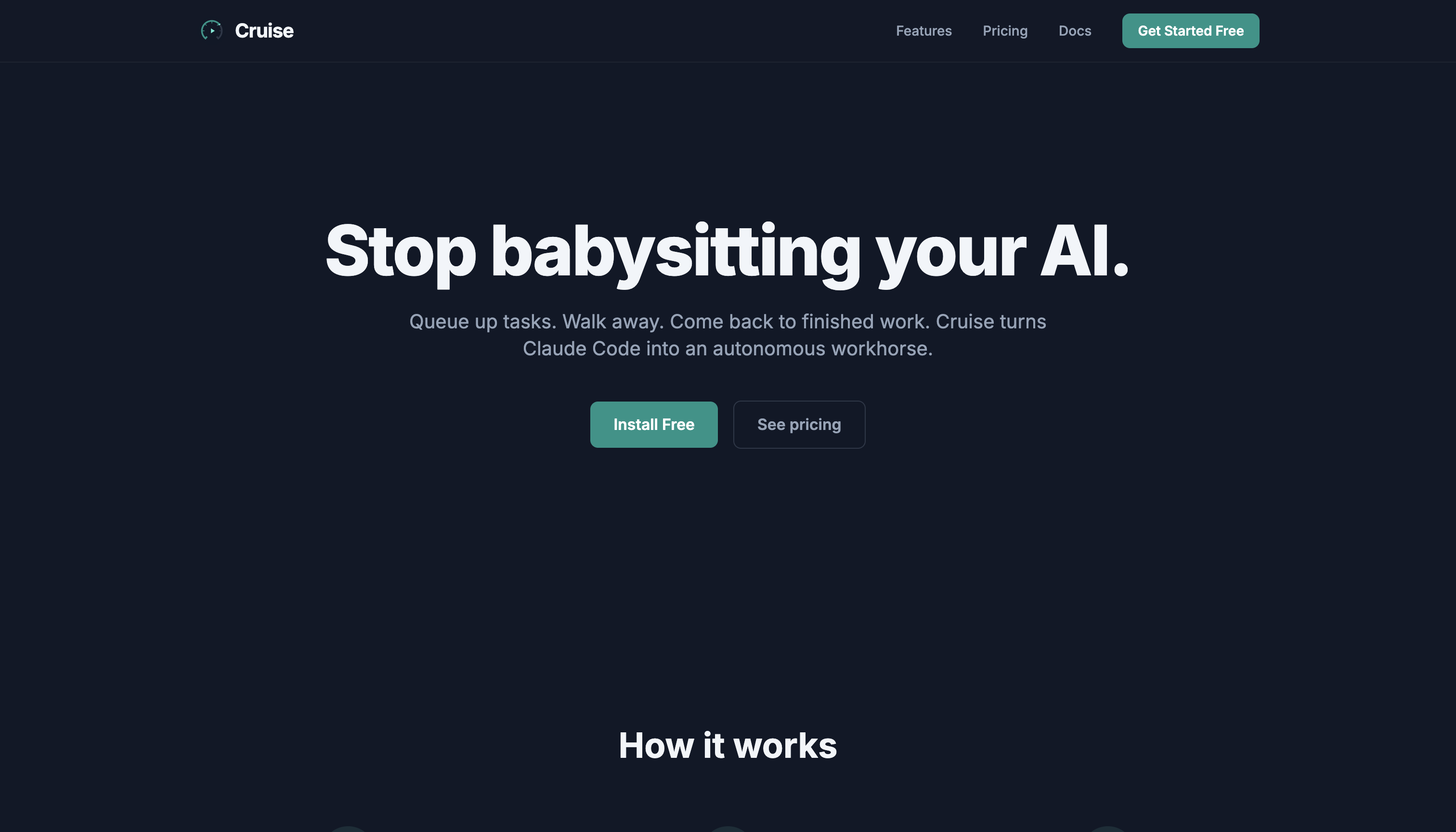 Cruise Marketing Site screenshot